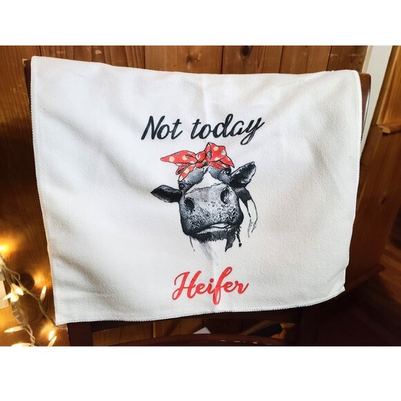 Farmhouse Kitchen Towels Set Cow Decor Country Cottage Decoration Dish Cloths - Picture 4 of 9